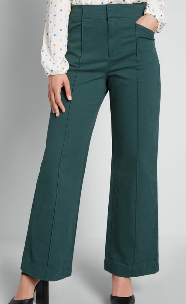 Modcloth The Style is Yours Wide-Leg Pants Green